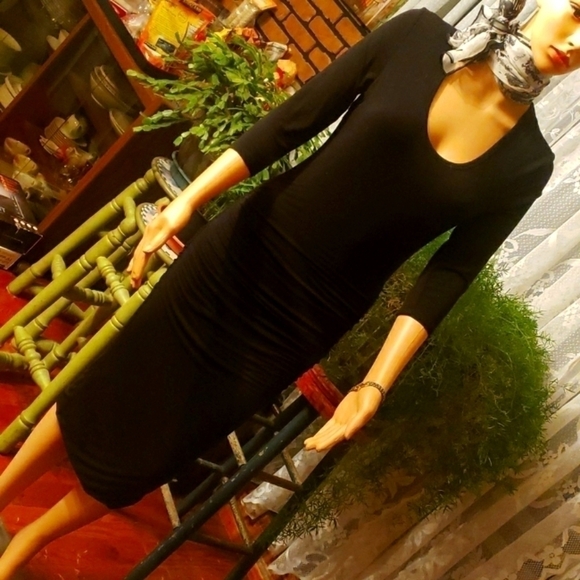 FELICITY & coco black dress size Lp - Picture 1 of 5